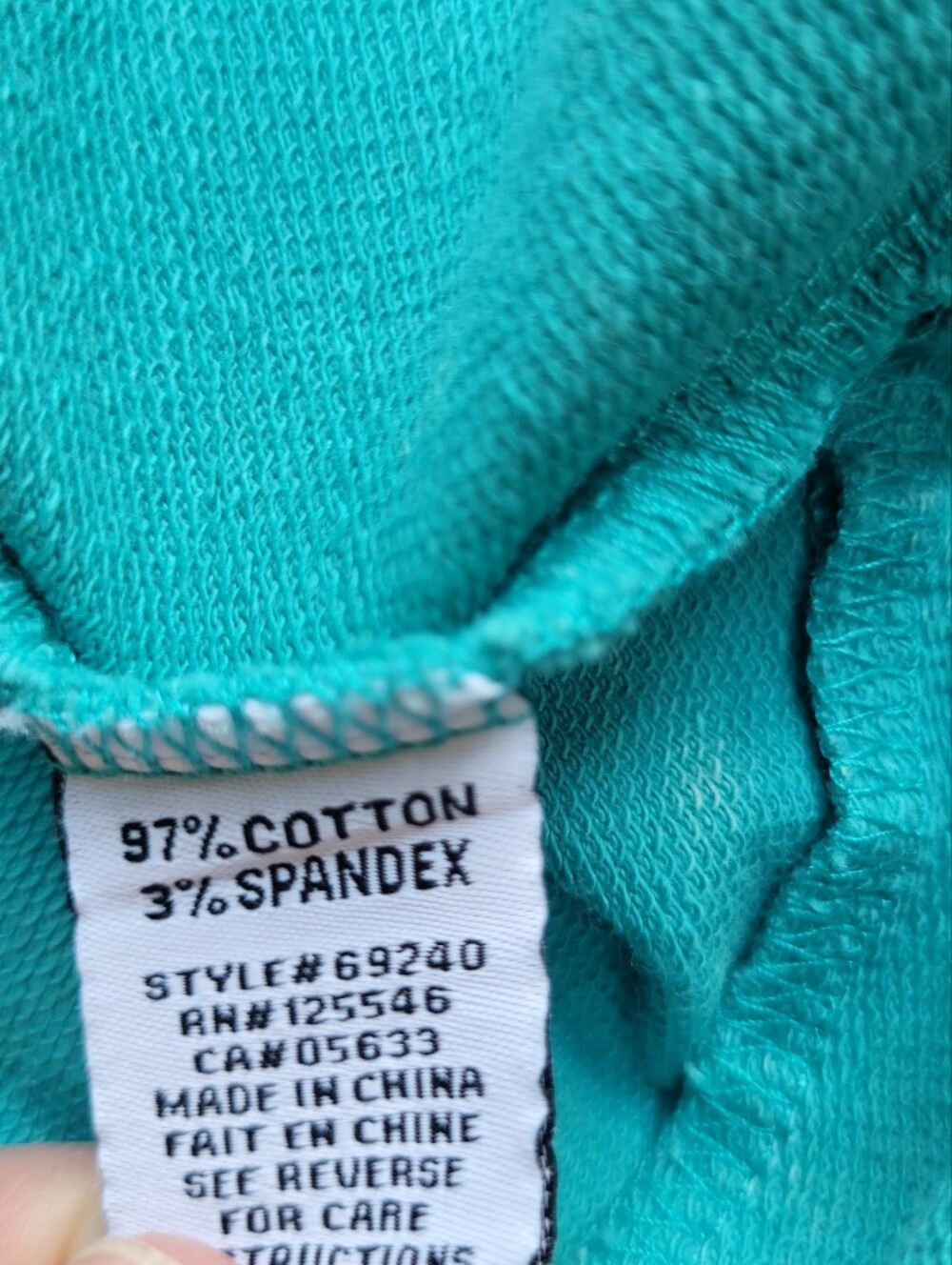 Habitat Clothes to Live In Turquoise River Wash Terry Chill Jacket Size S - Picture 10 of 11